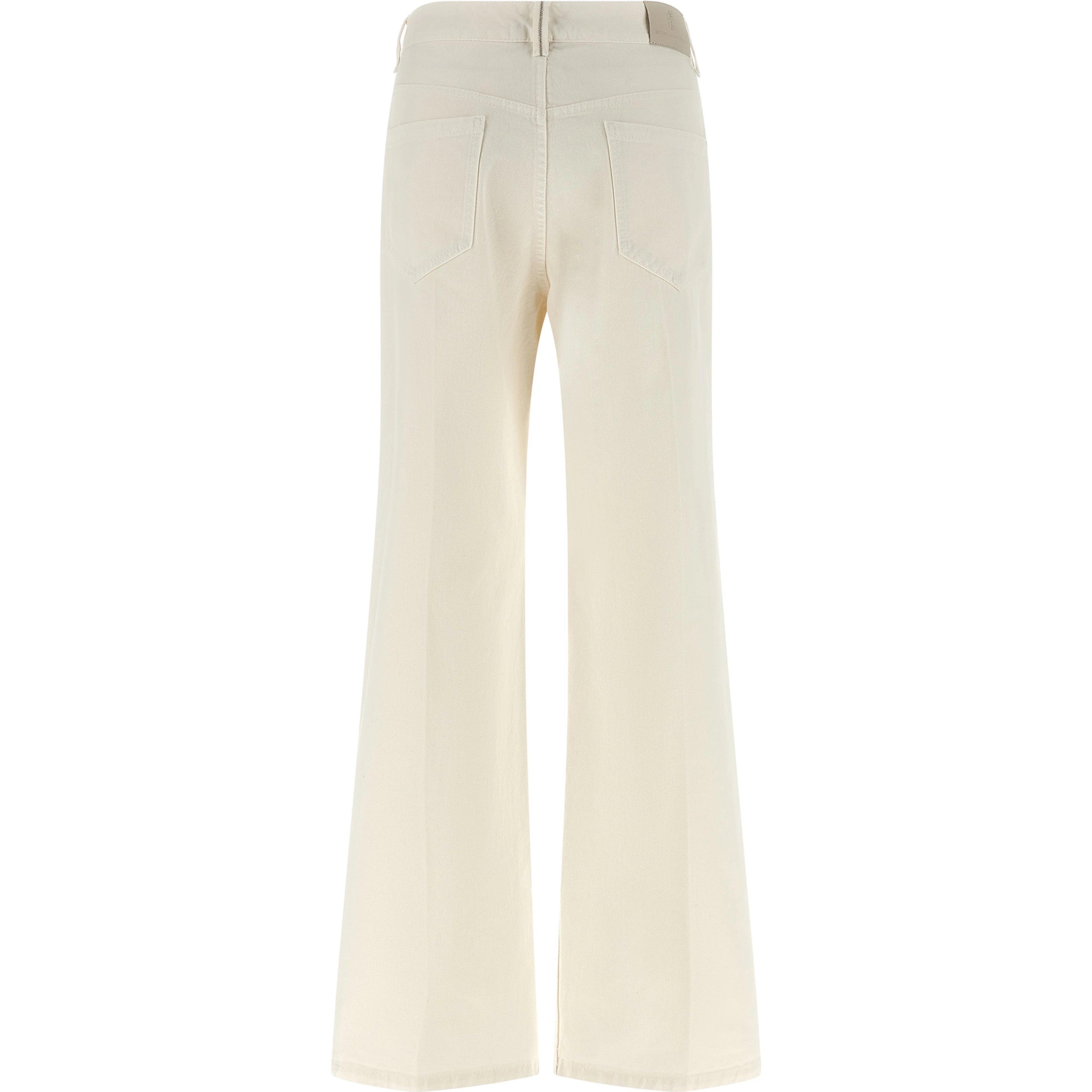 White Cotton Relaxed Fit Jeans