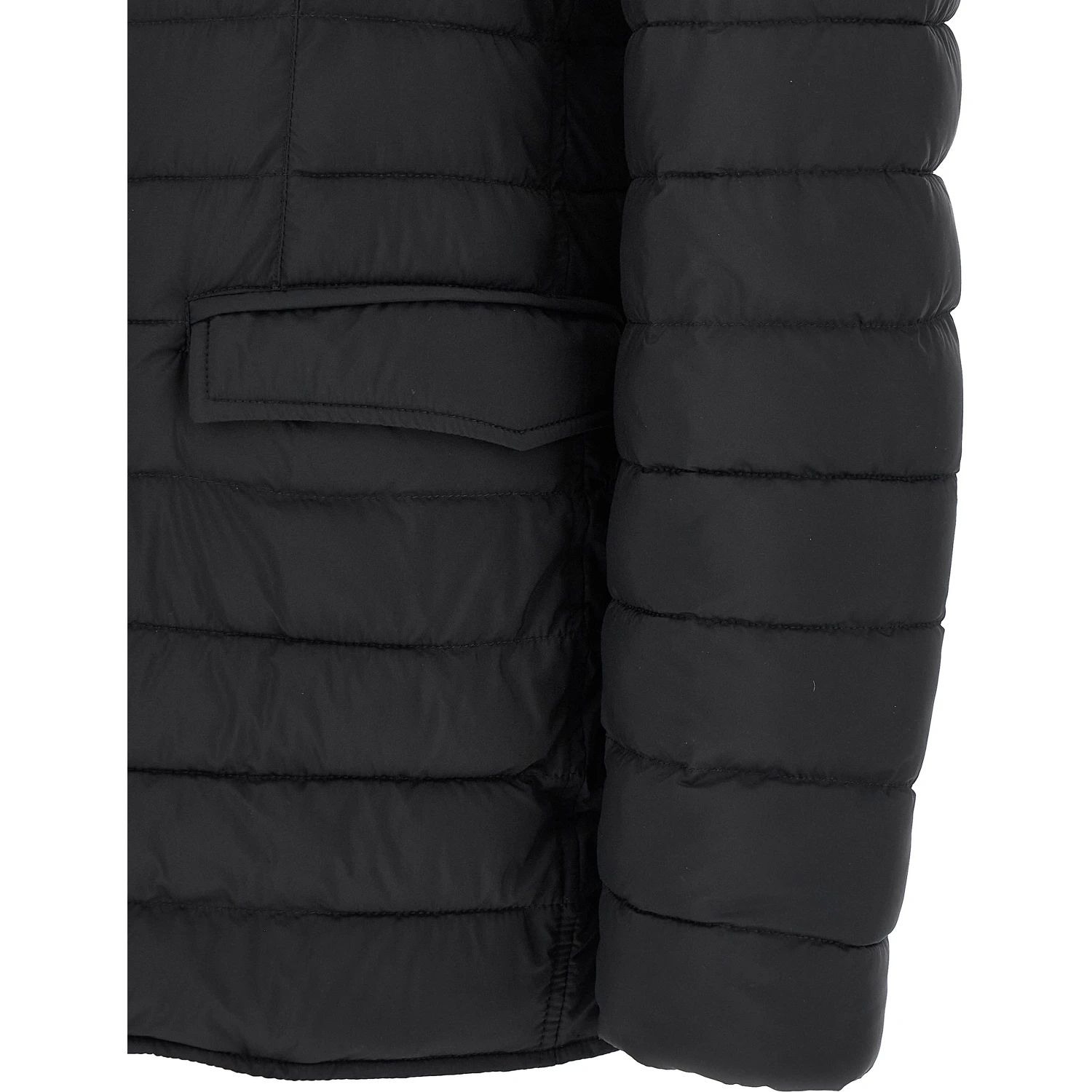 Blue Polyamide Full-Length Jacket