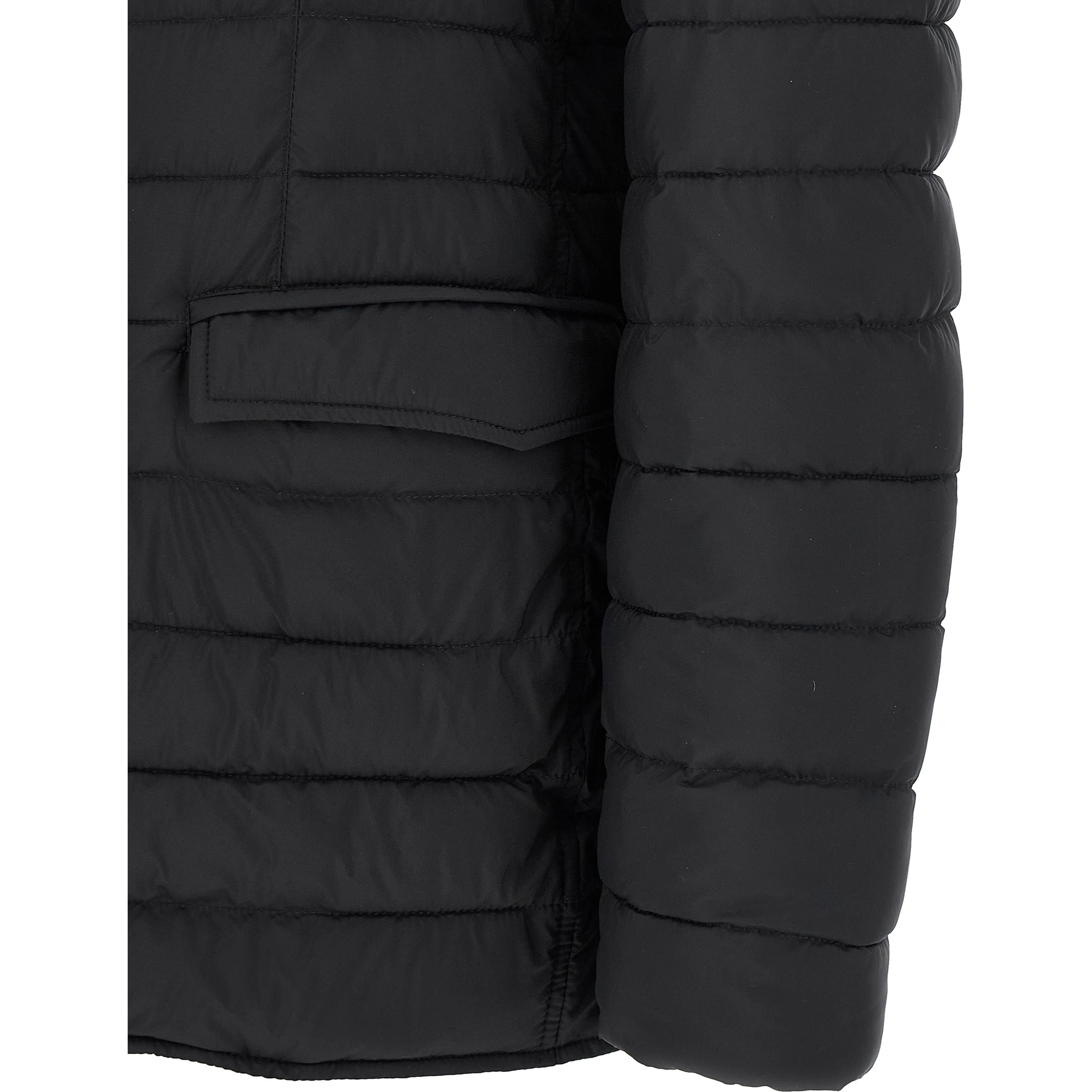 Blue Polyamide Full-Length Jacket