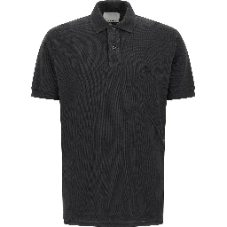 Black Cotton Polo Shirt