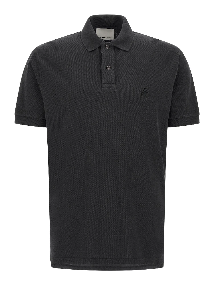 Black Cotton Polo Shirt