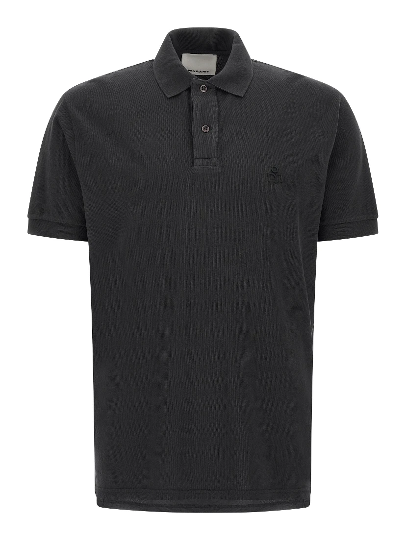 Black Cotton Polo Shirt