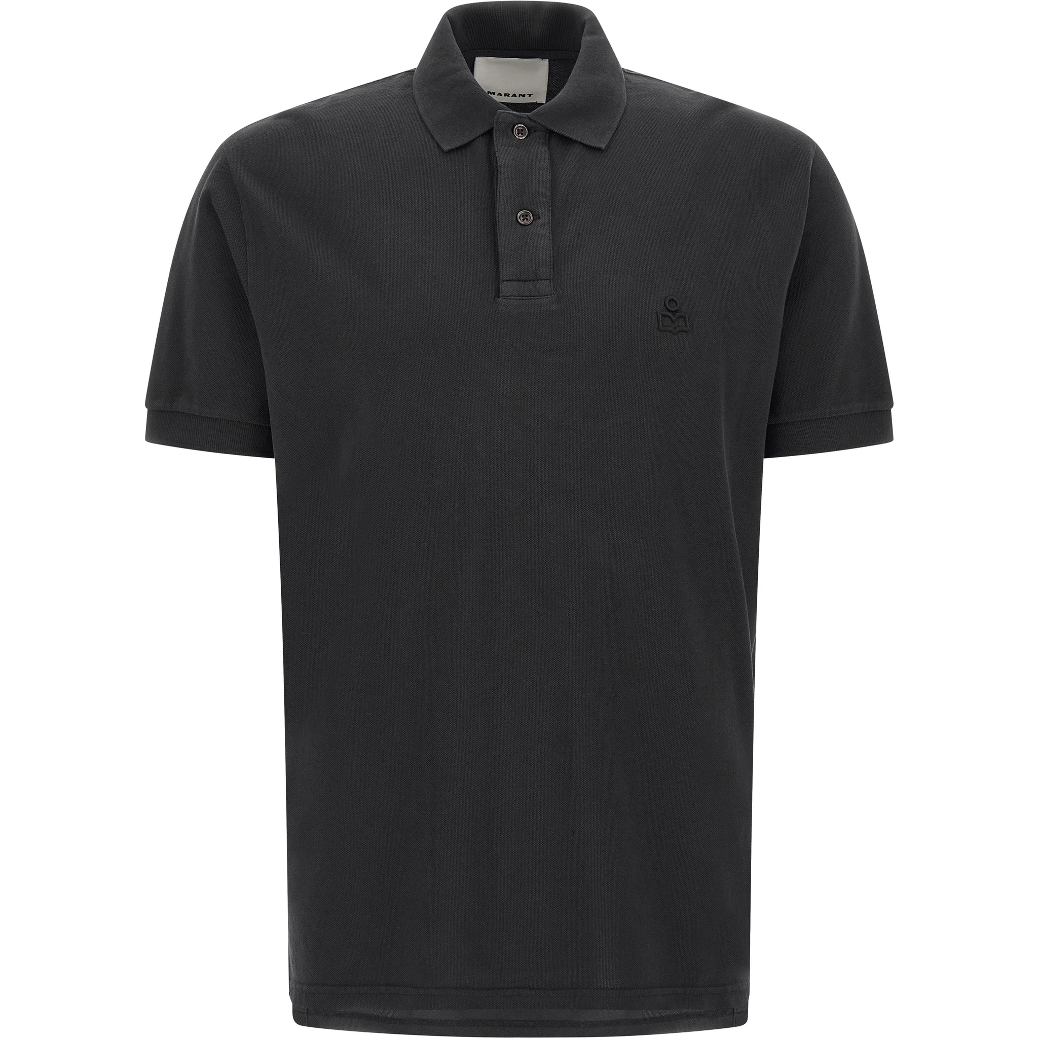 Black Cotton Polo Shirt
