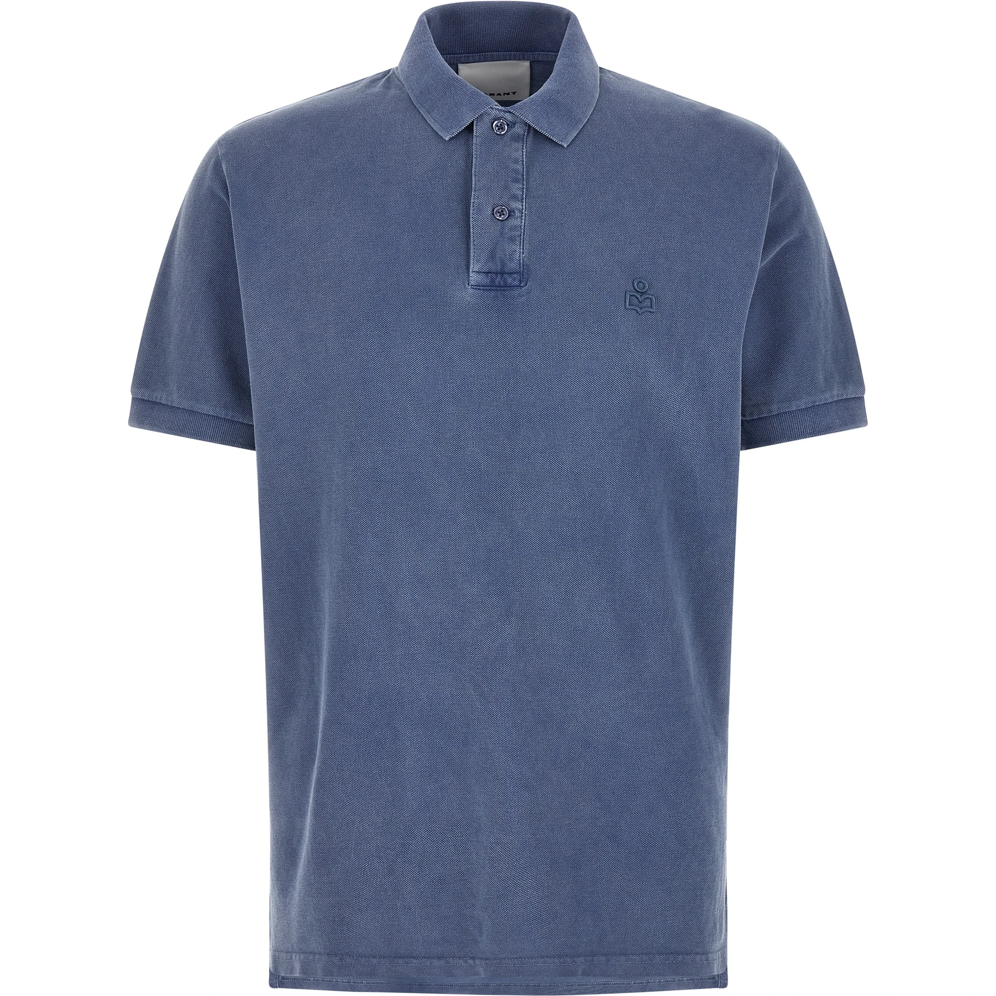 Blue Cotton Polo Shirt