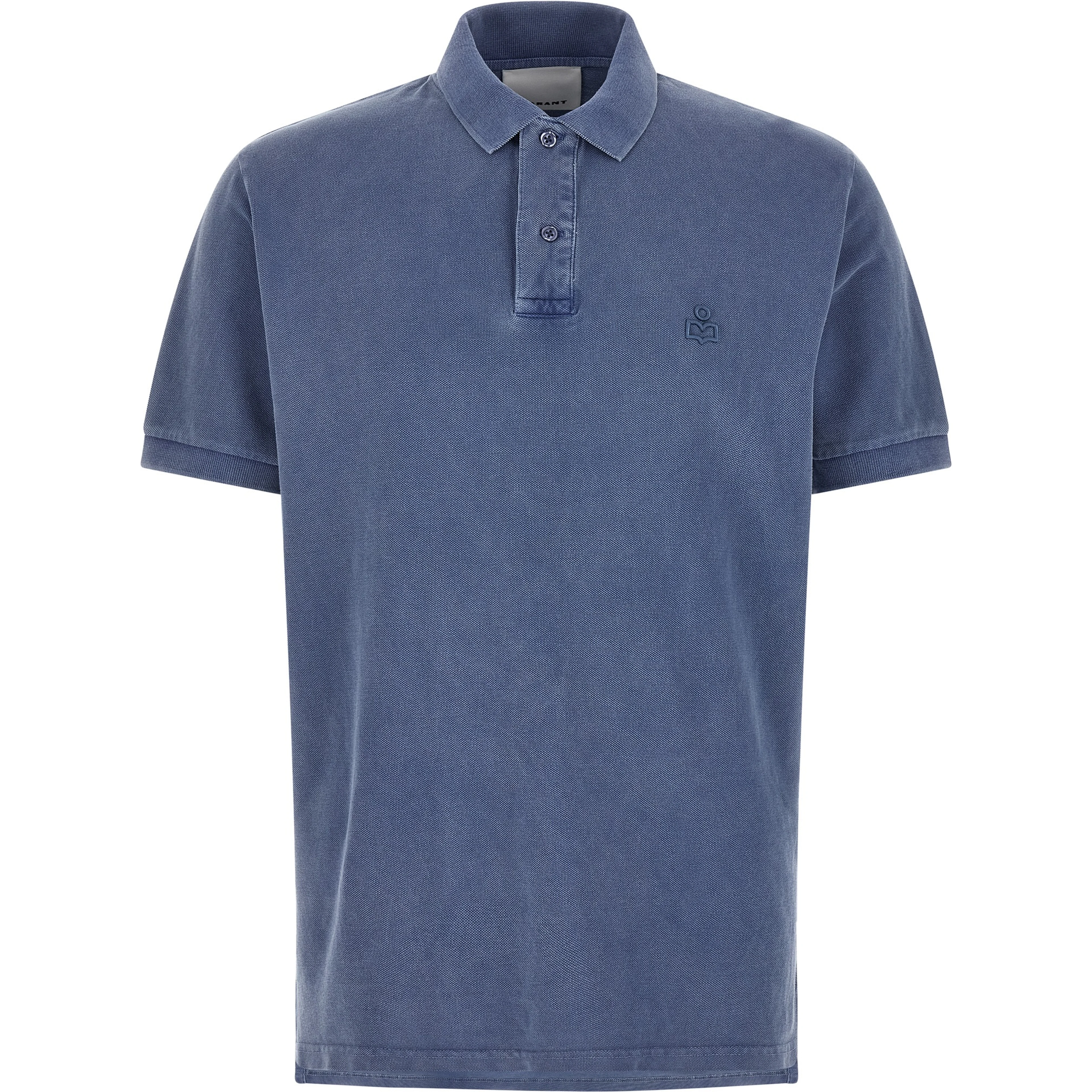 Blue Cotton Polo Shirt