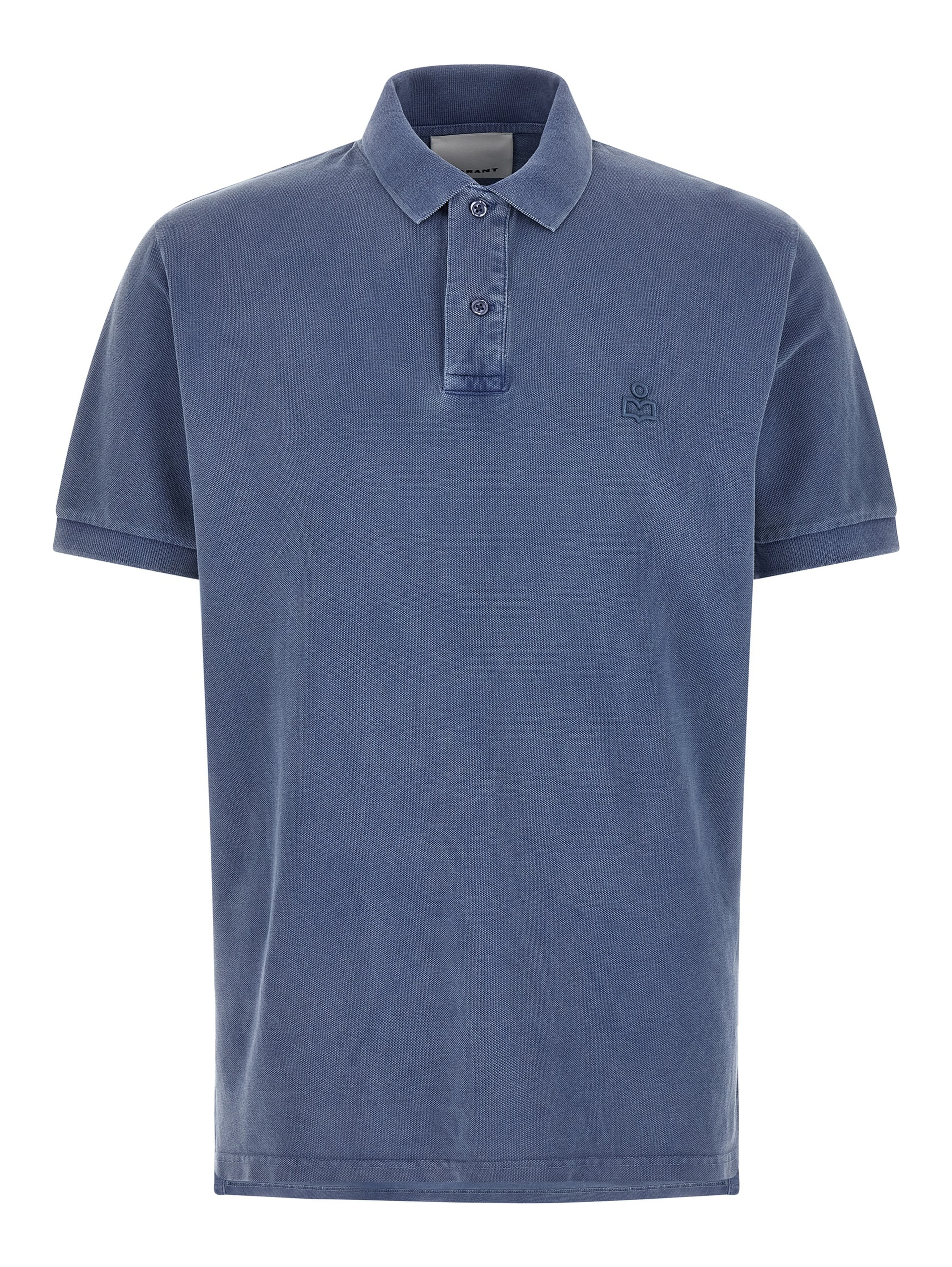 Blue Cotton Polo Shirt