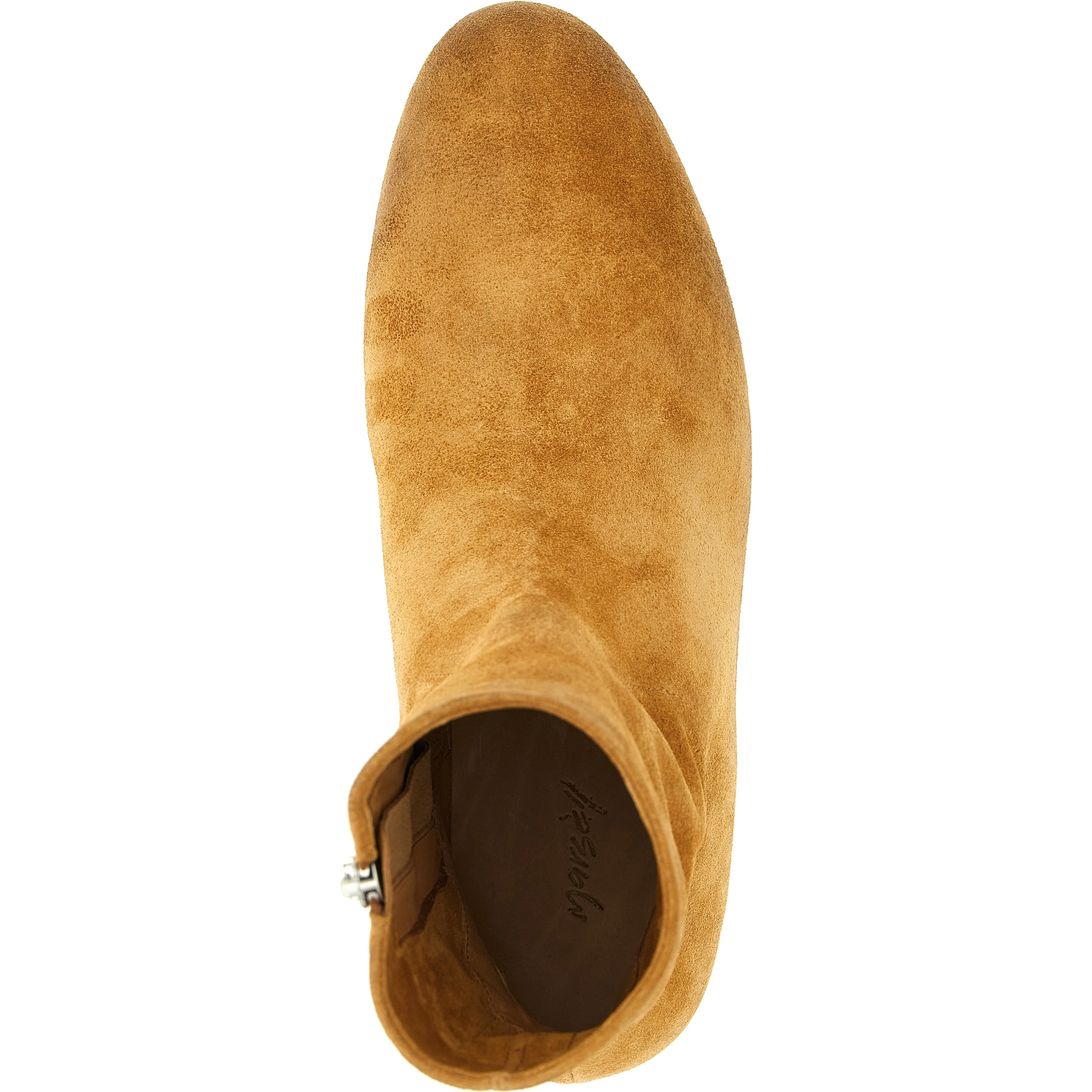 Beige Calfskin Ankle Boots