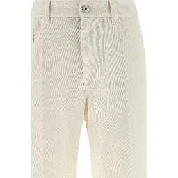 White Cotton Relaxed Fit Jeans
