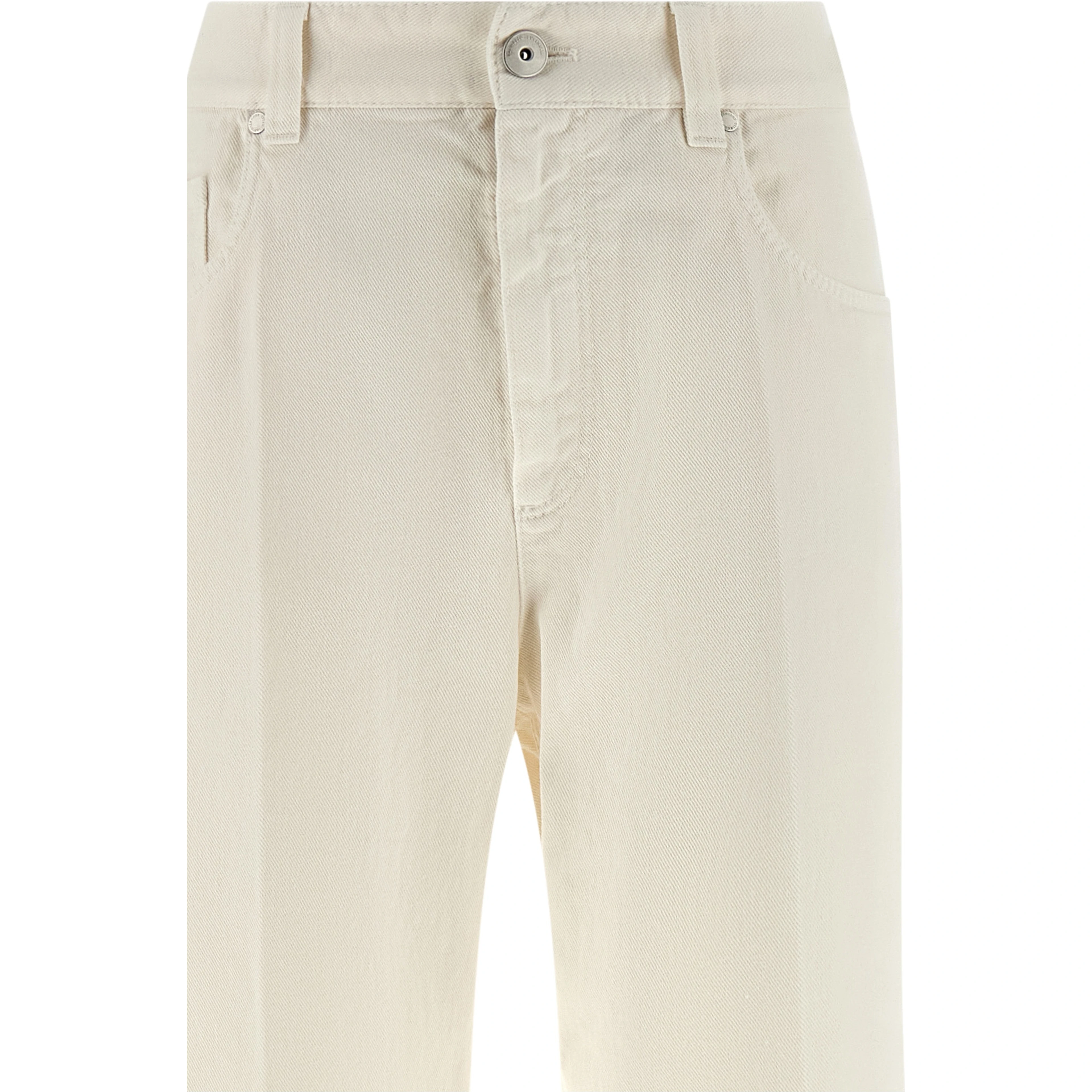 White Cotton Relaxed Fit Jeans