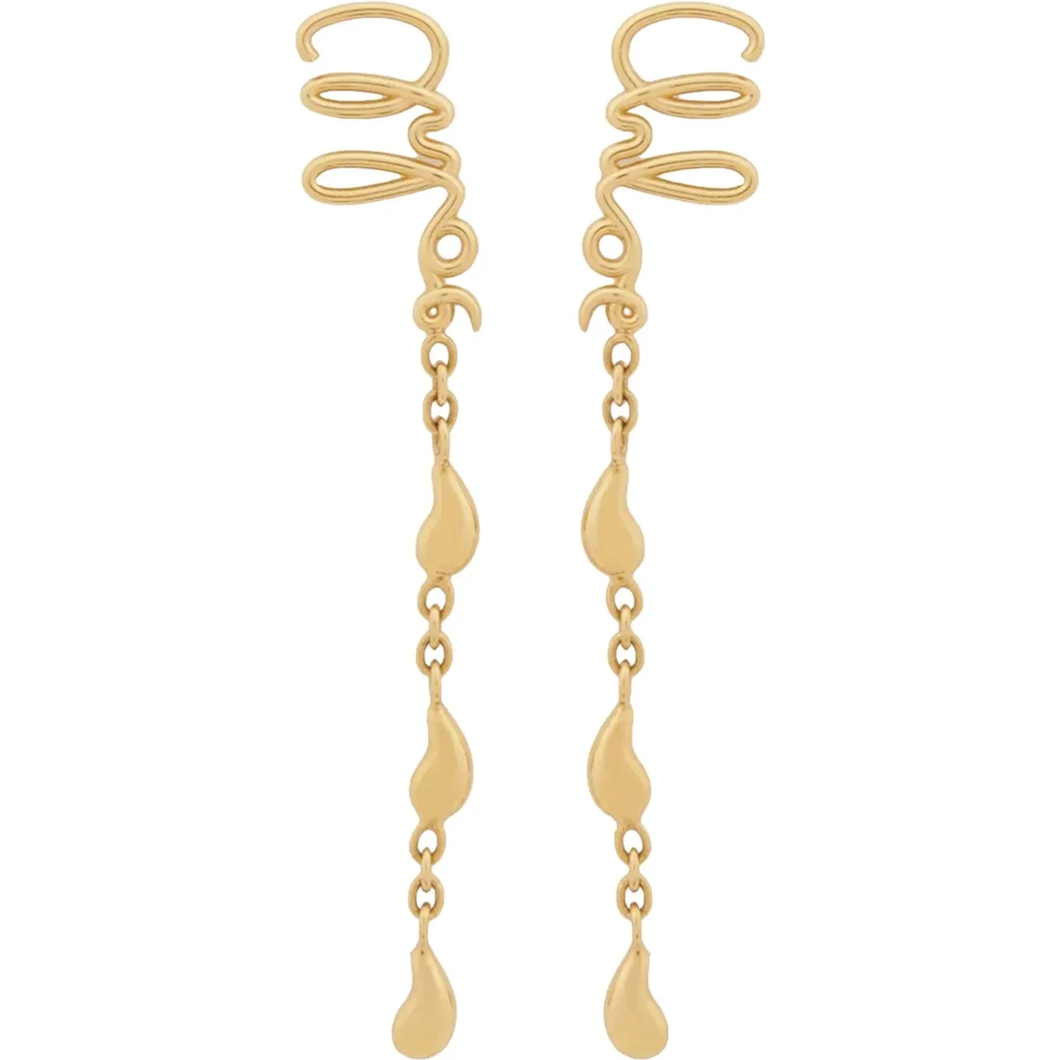 Gold Brass Earrings