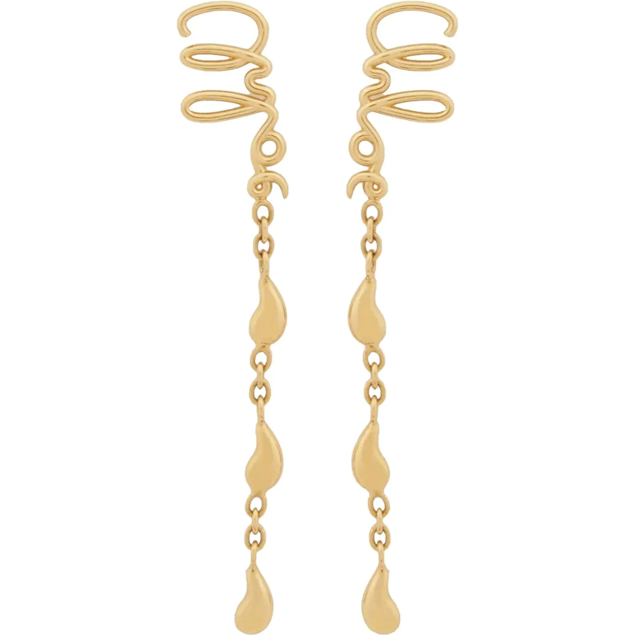 Gold Brass Earrings