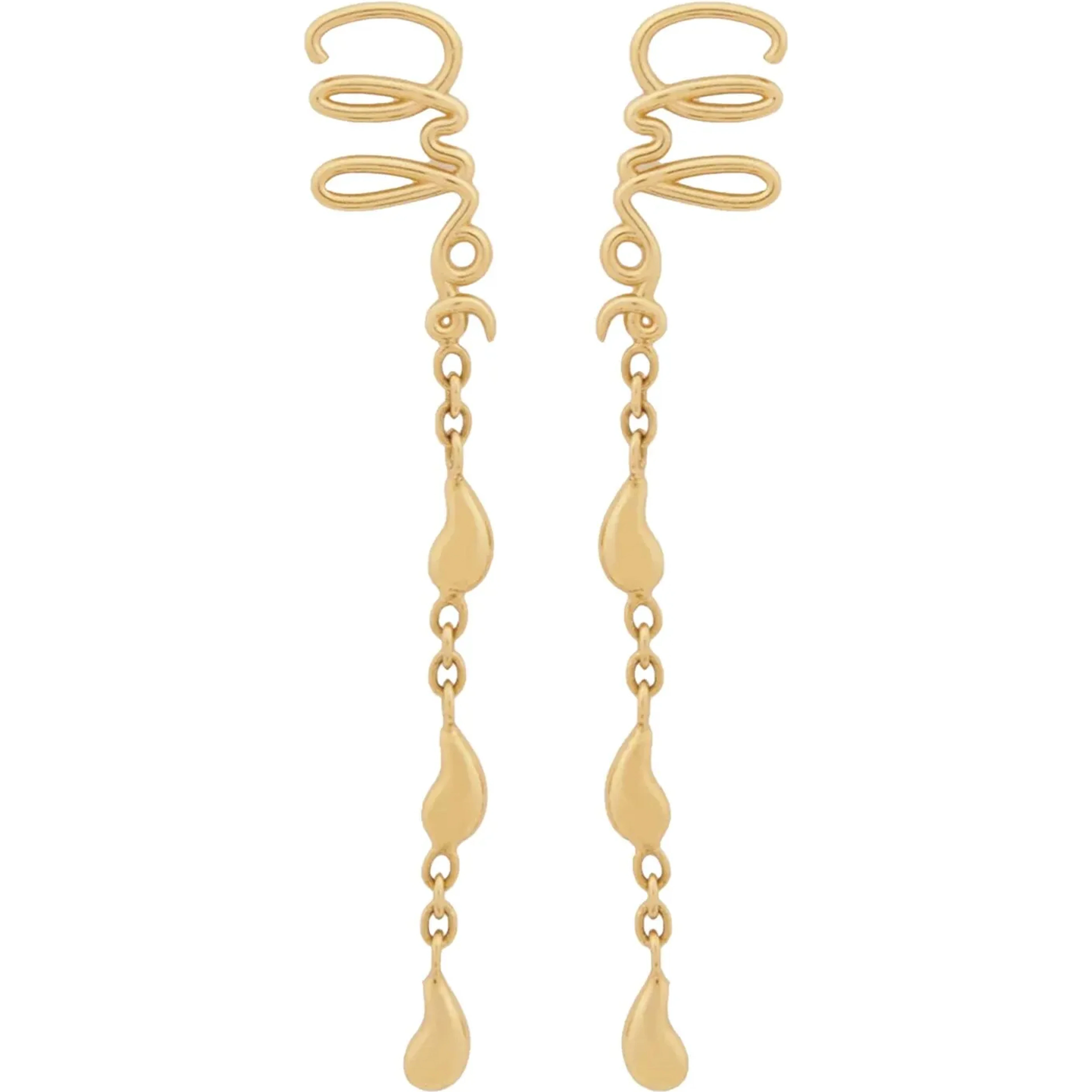 Gold Brass Earrings
