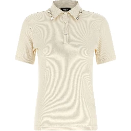 Beige Cotton Polo Shirt