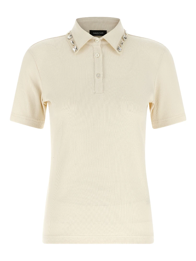 Beige Cotton Polo Shirt