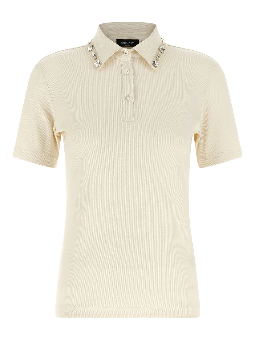 Beige Cotton Polo Shirt