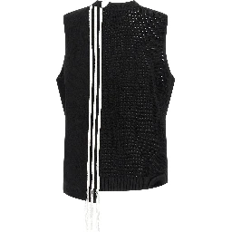 Black Rayon Sleeveless Jacket