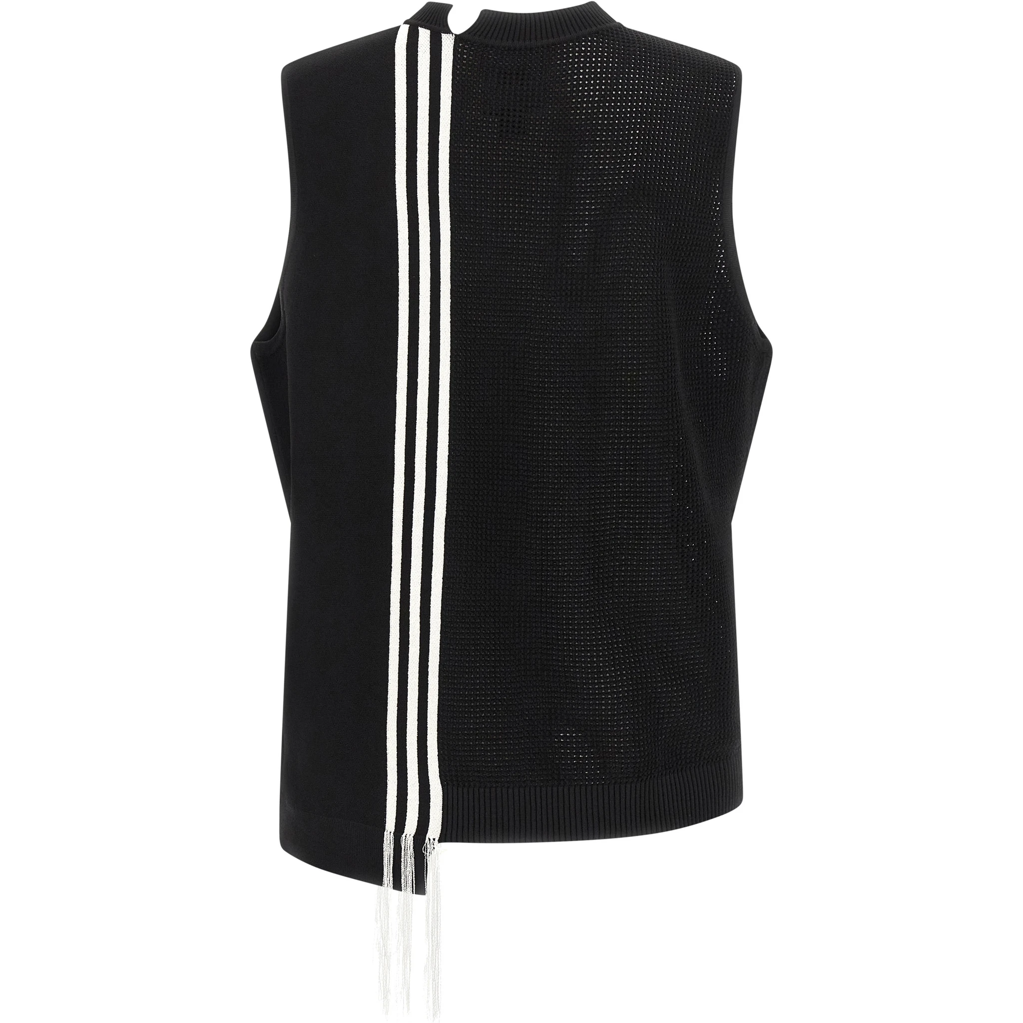 Black Rayon Sleeveless Jacket