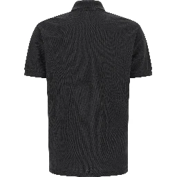 Black Cotton Polo Shirt