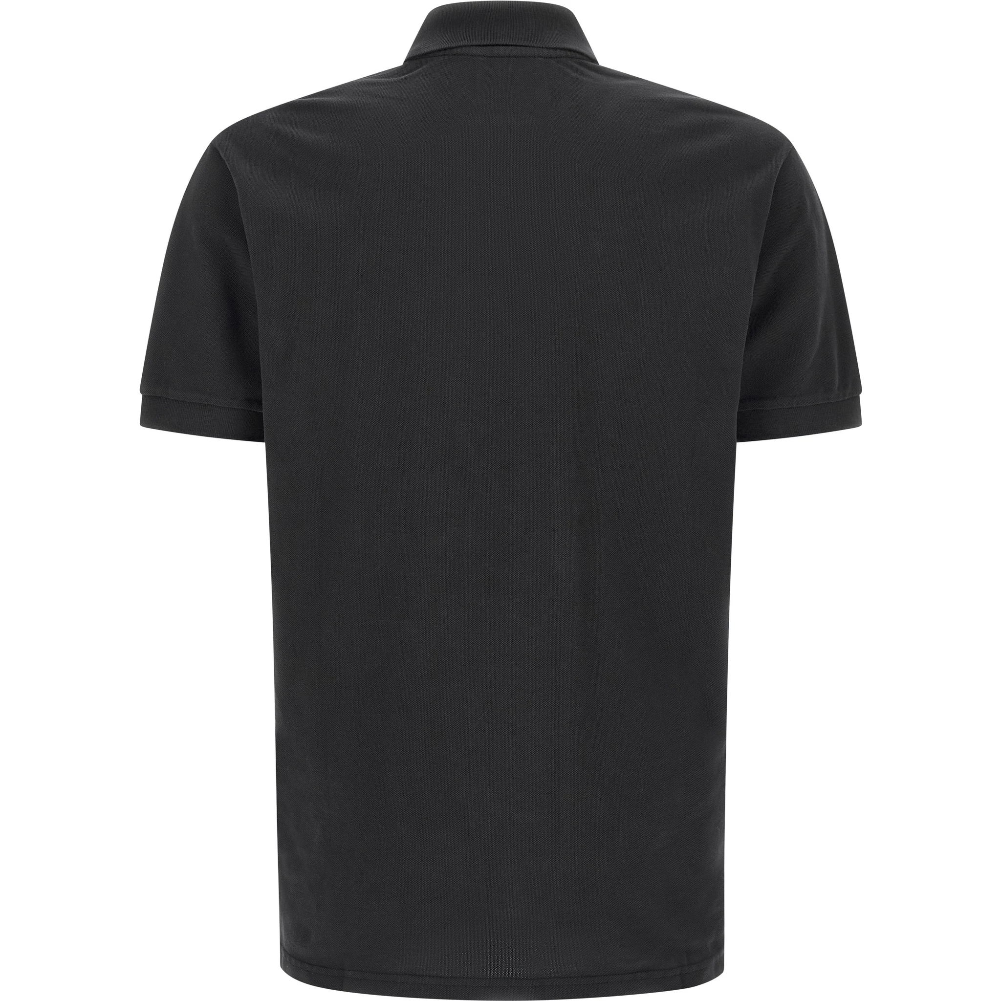 Black Cotton Polo Shirt