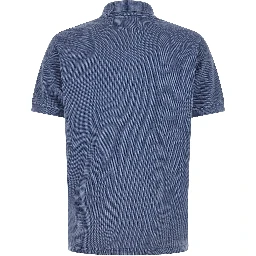 Blue Cotton Polo Shirt
