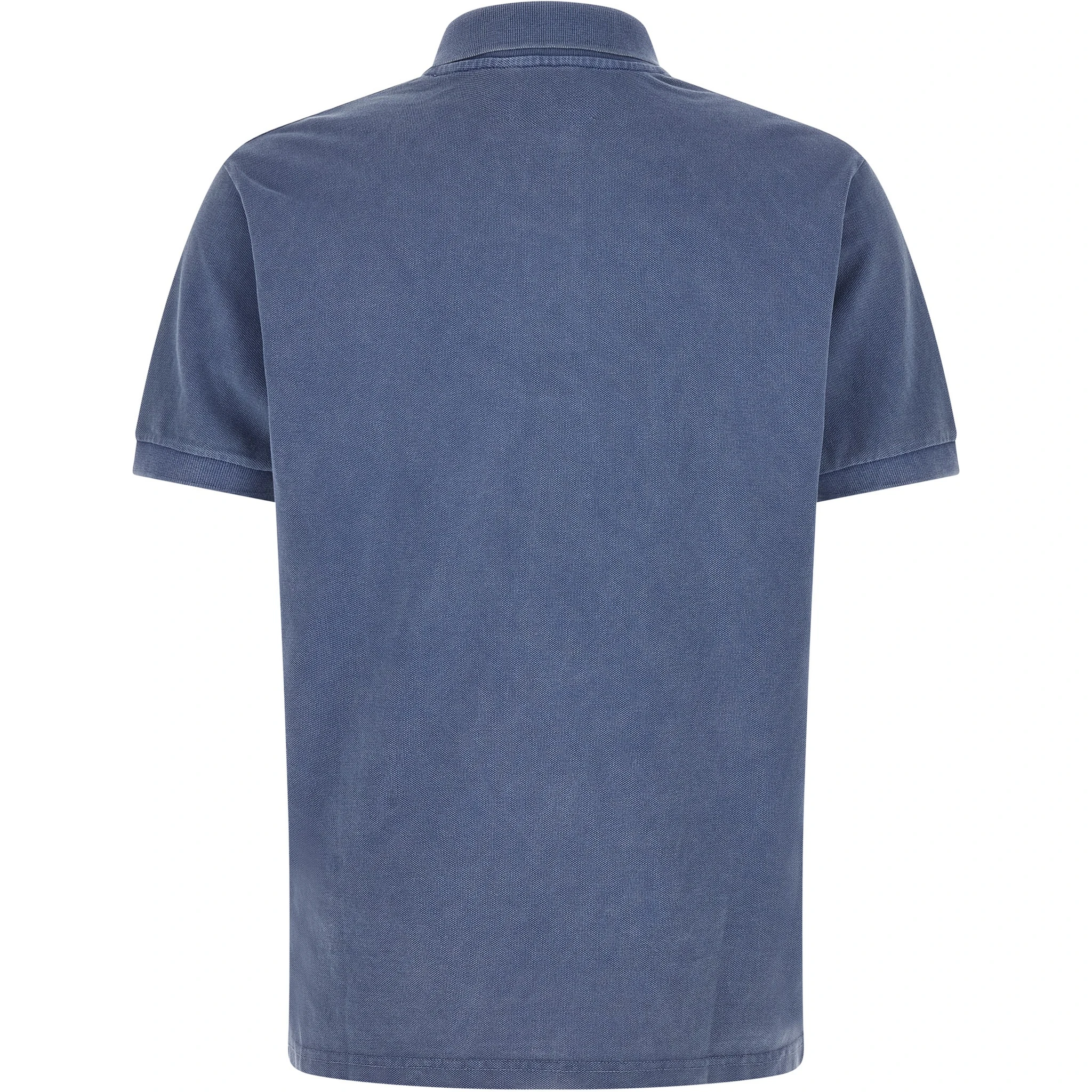 Blue Cotton Polo Shirt