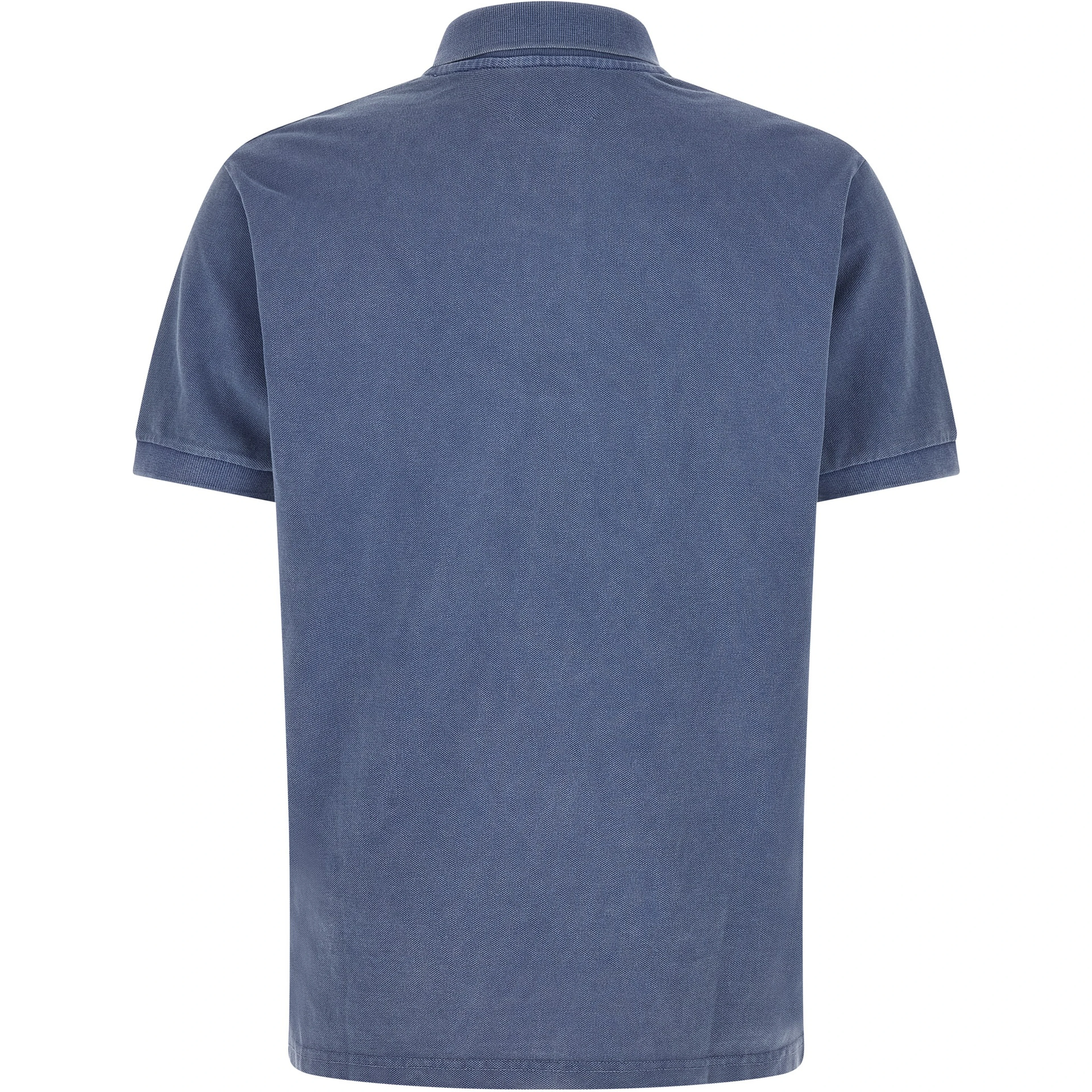 Blue Cotton Polo Shirt