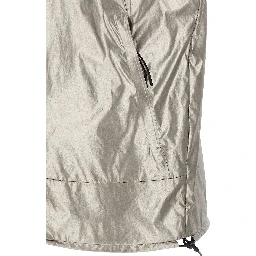 Silver Polyester Sleeveless Jacket