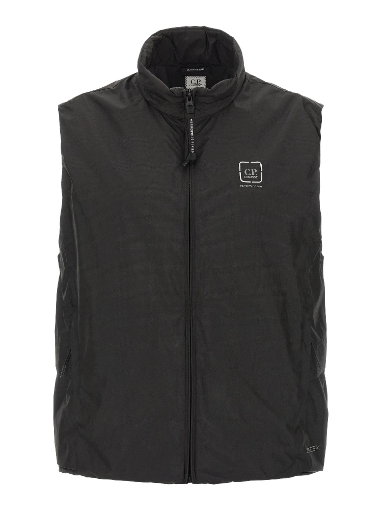 Black Polyamide Sleeveless Jacket