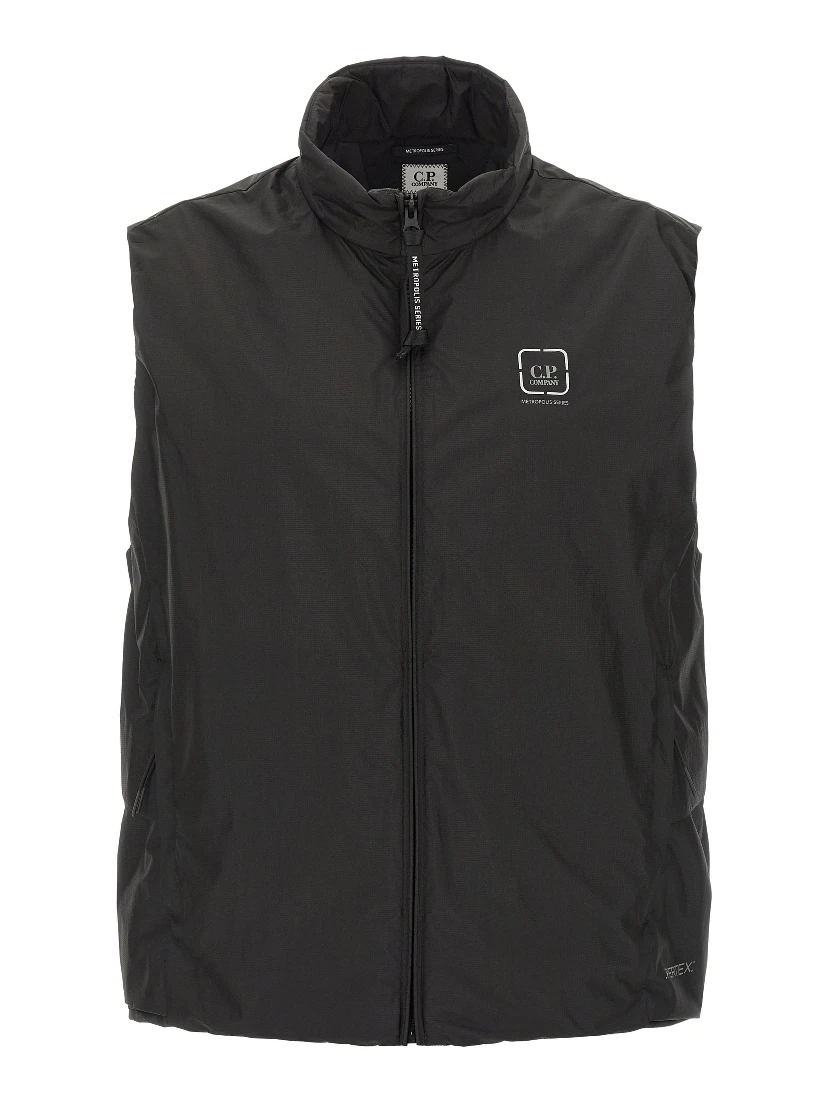 Black Polyamide Sleeveless Jacket