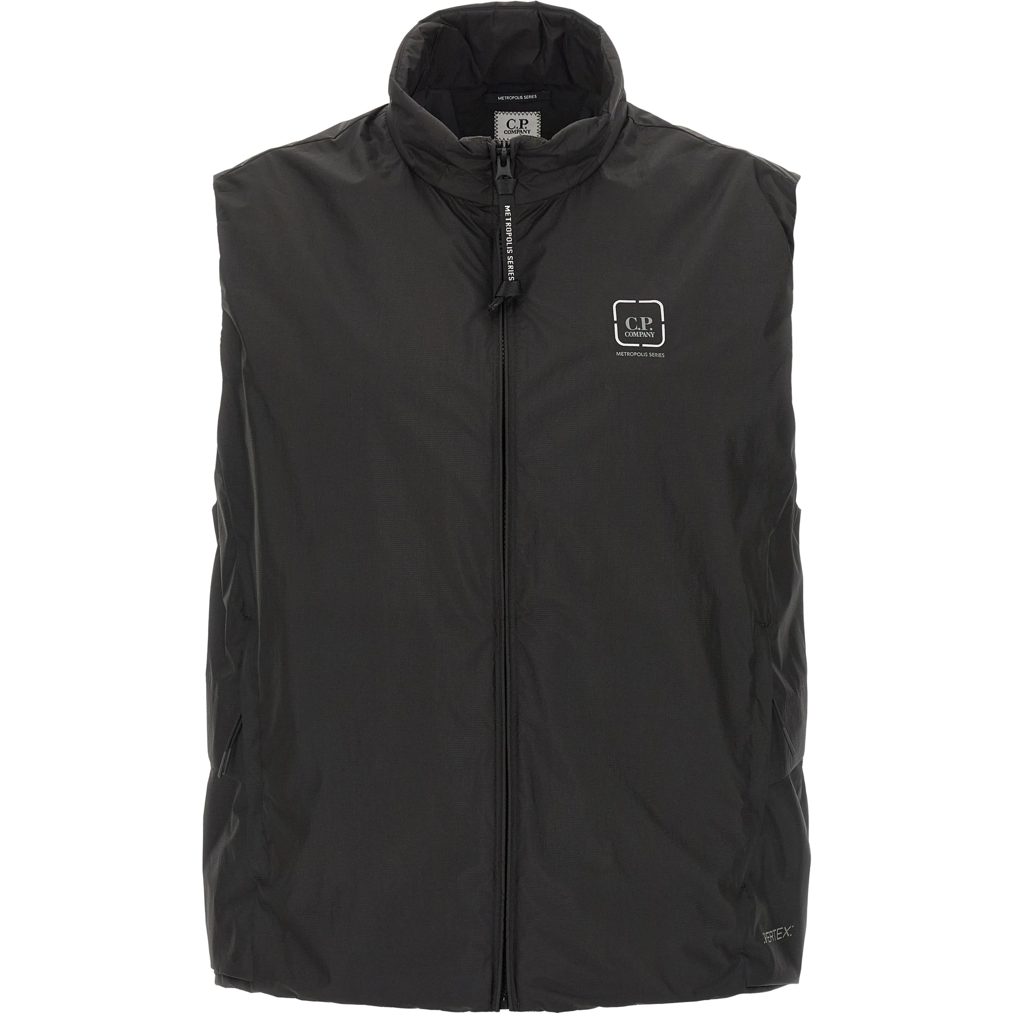Black Polyamide Sleeveless Jacket