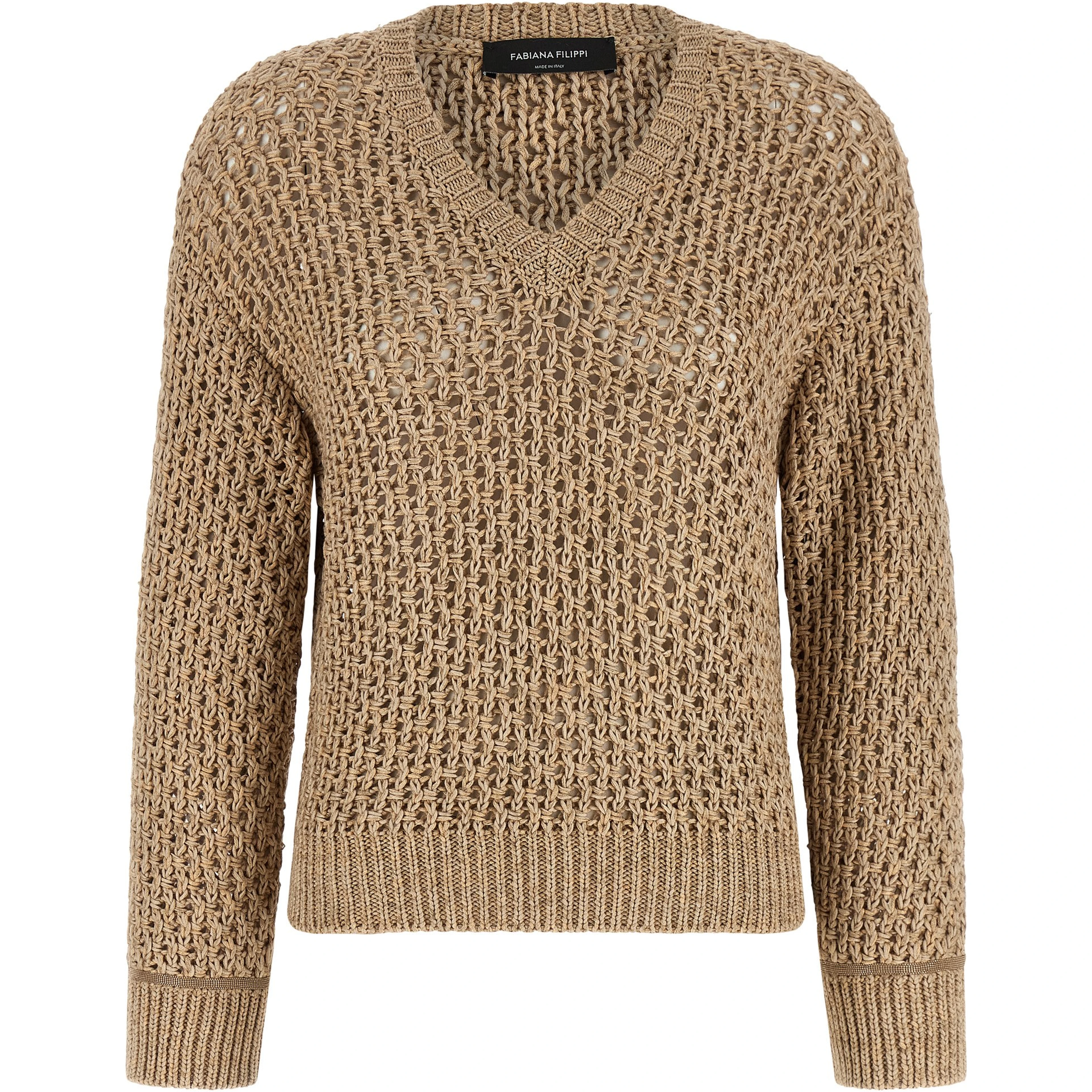 Brown Cotton Cardigan