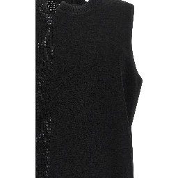 Black Rayon Sleeveless Jacket
