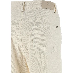 White Cotton Relaxed Fit Jeans