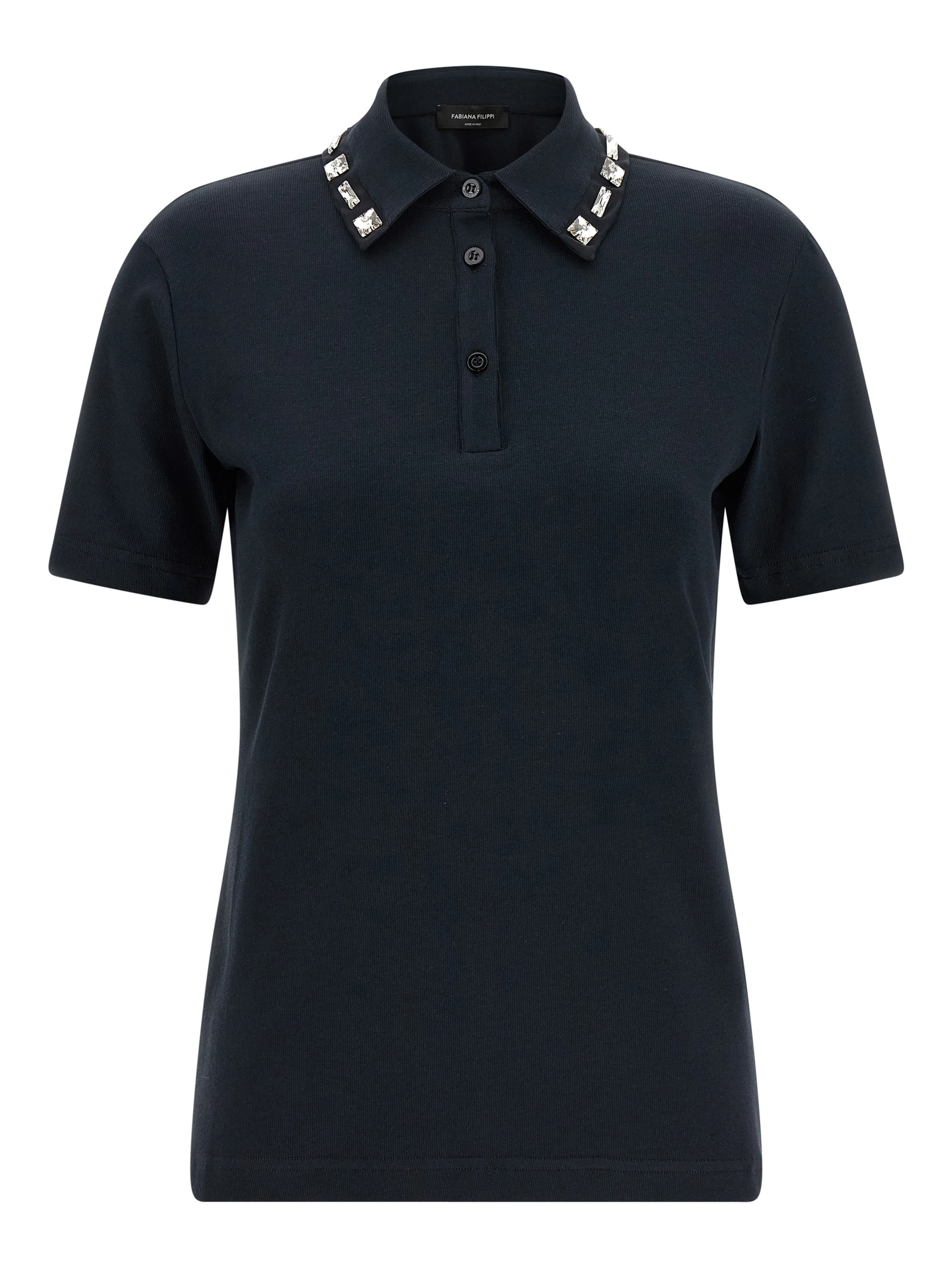 Blue Cotton Polo Shirt