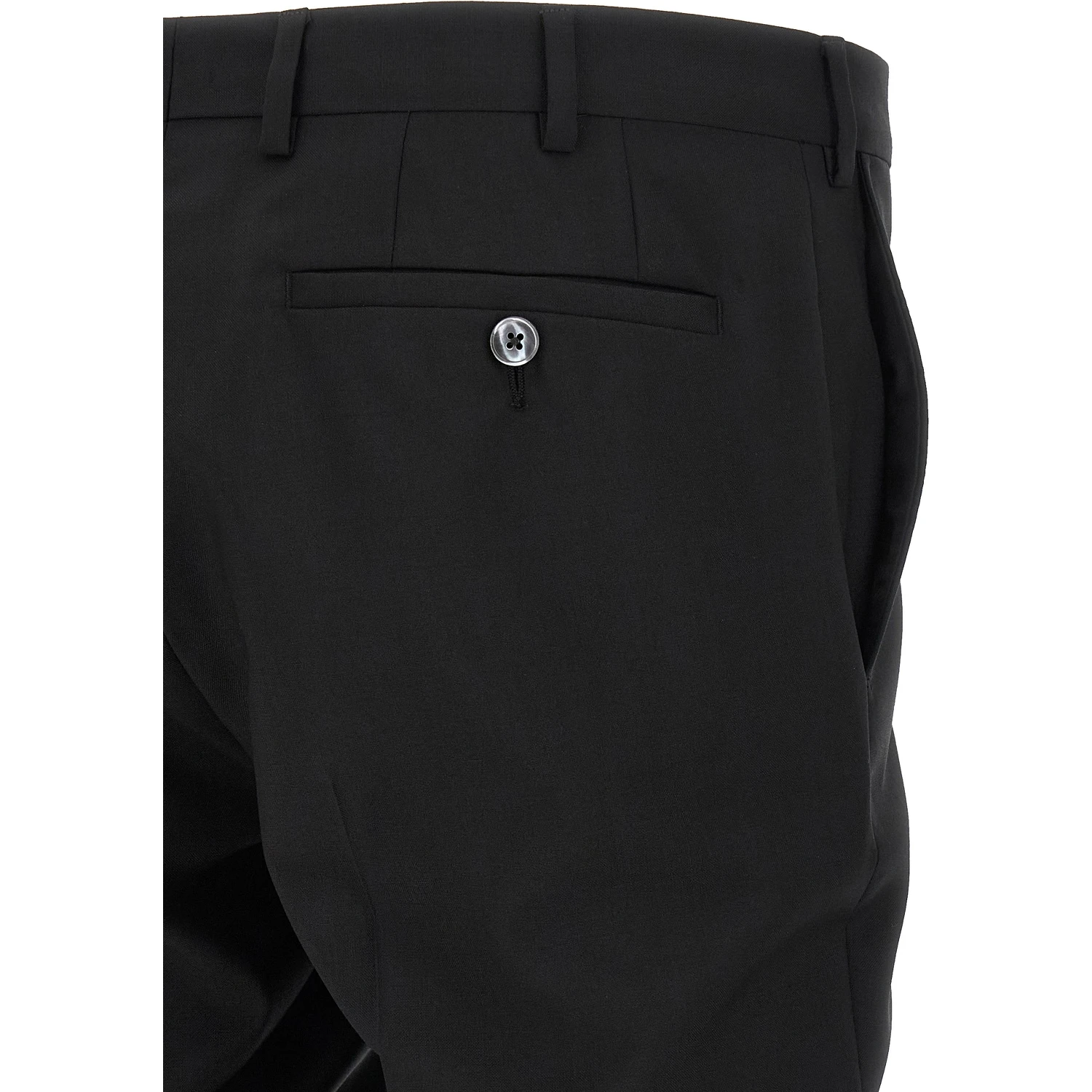 Black Wool Two-Piece Suit