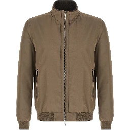 Beige Polyester Bomber
