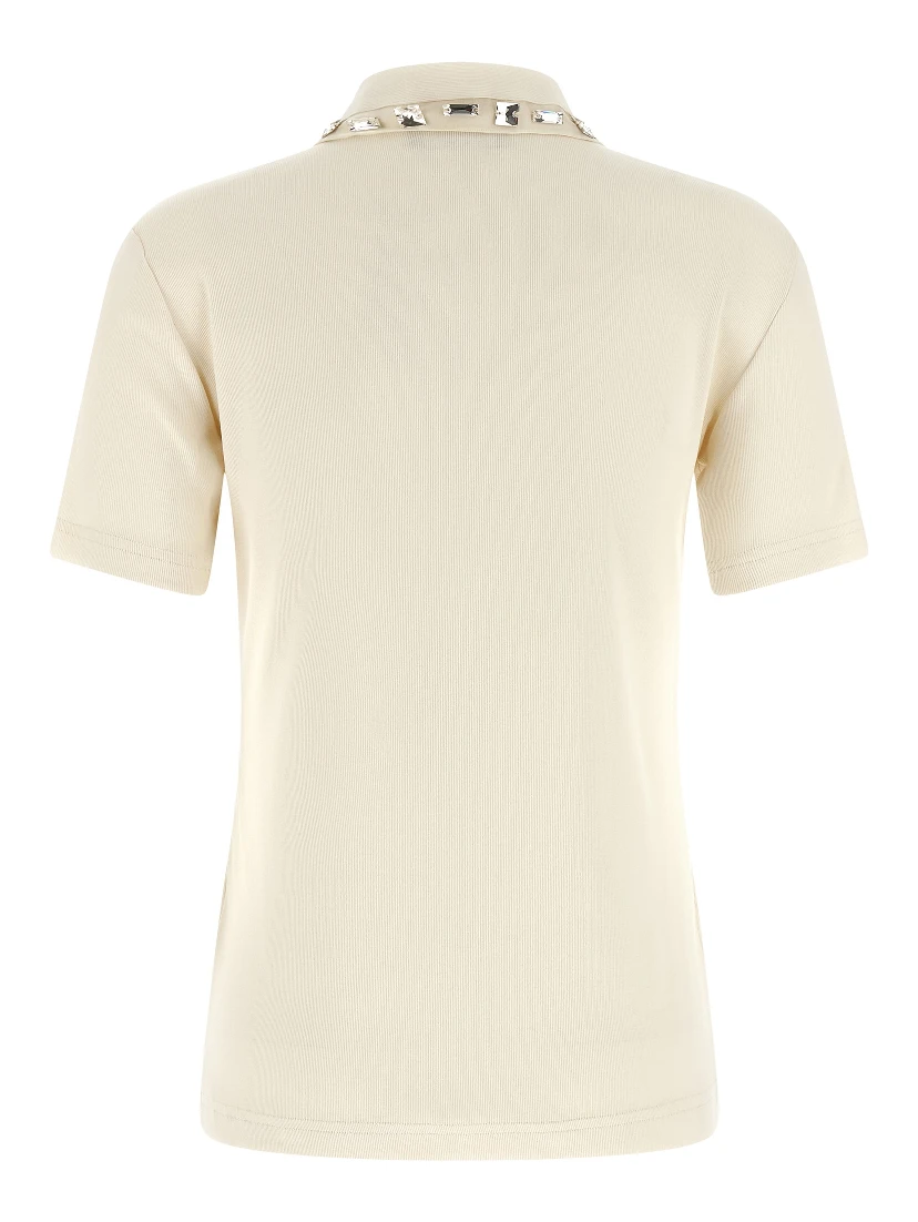 Beige Cotton Polo Shirt