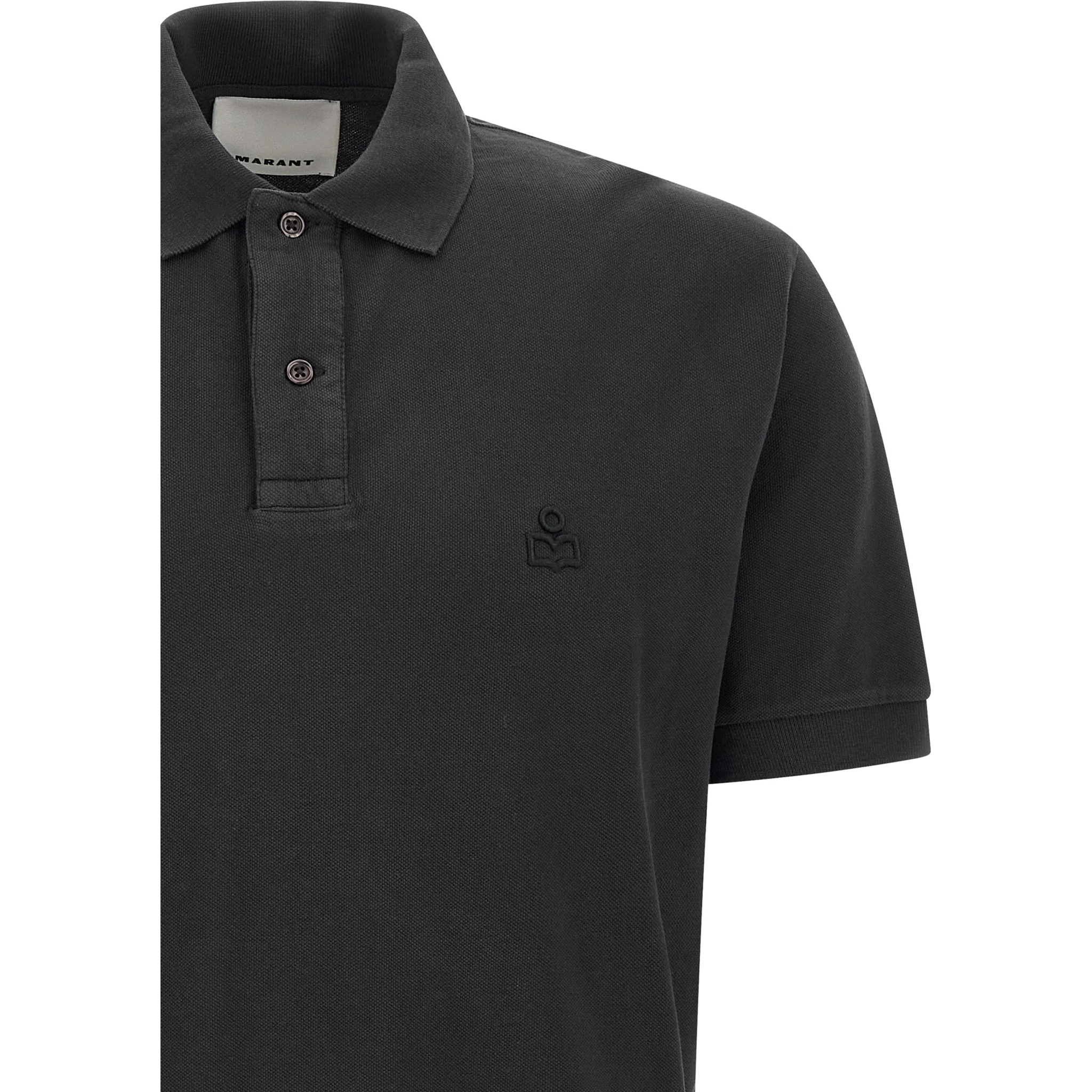 Black Cotton Polo Shirt