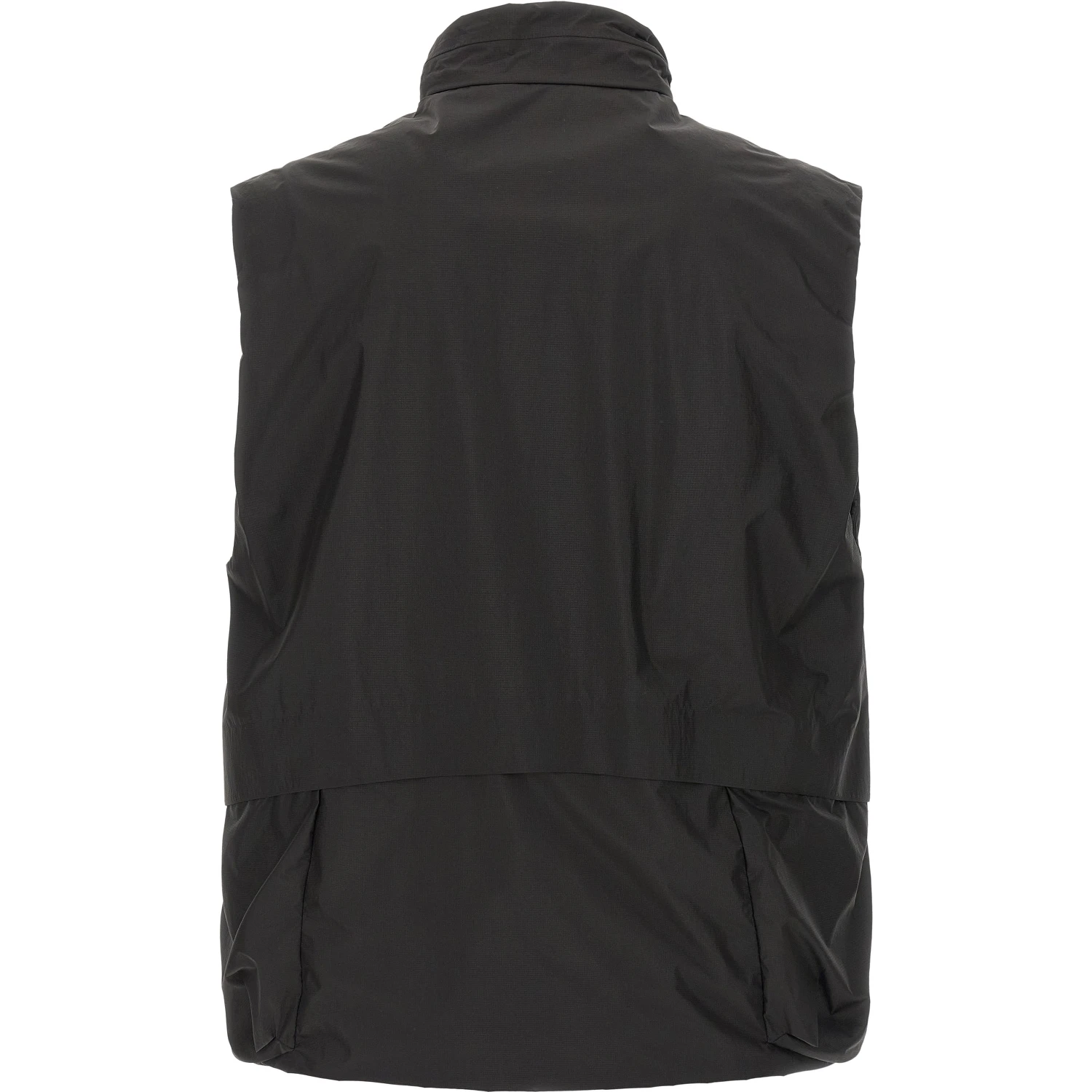 Black Polyamide Sleeveless Jacket