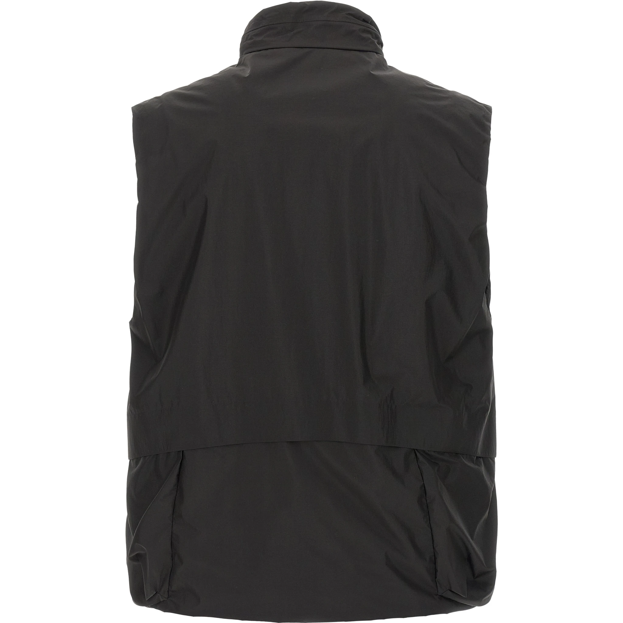 Black Polyamide Sleeveless Jacket