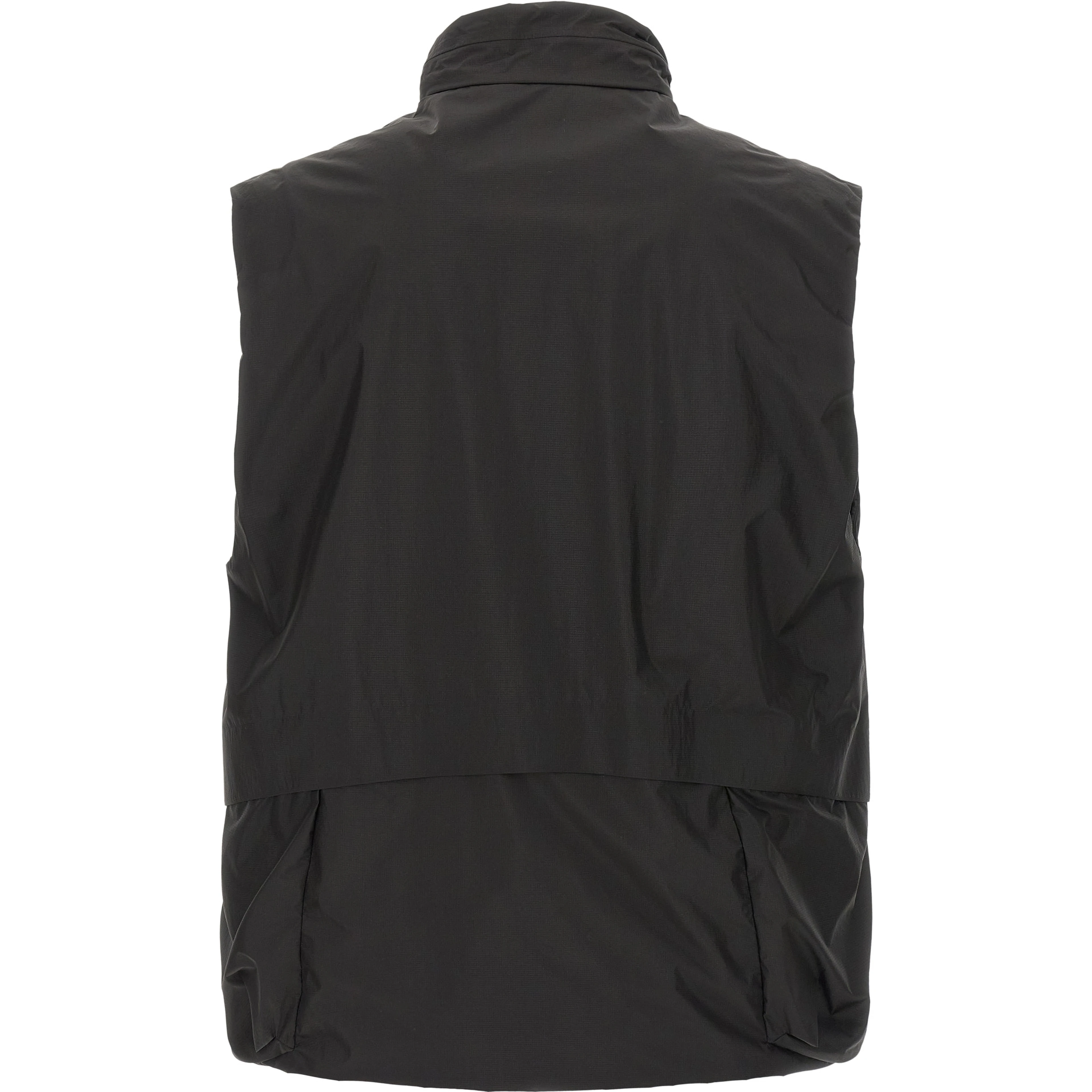 Black Polyamide Sleeveless Jacket