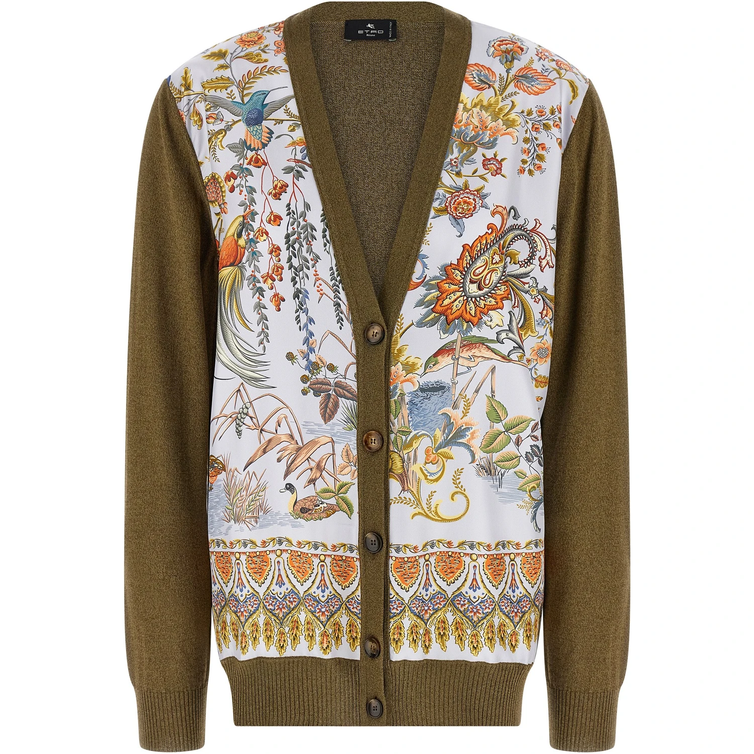 Bicolor Cotton Cardigan