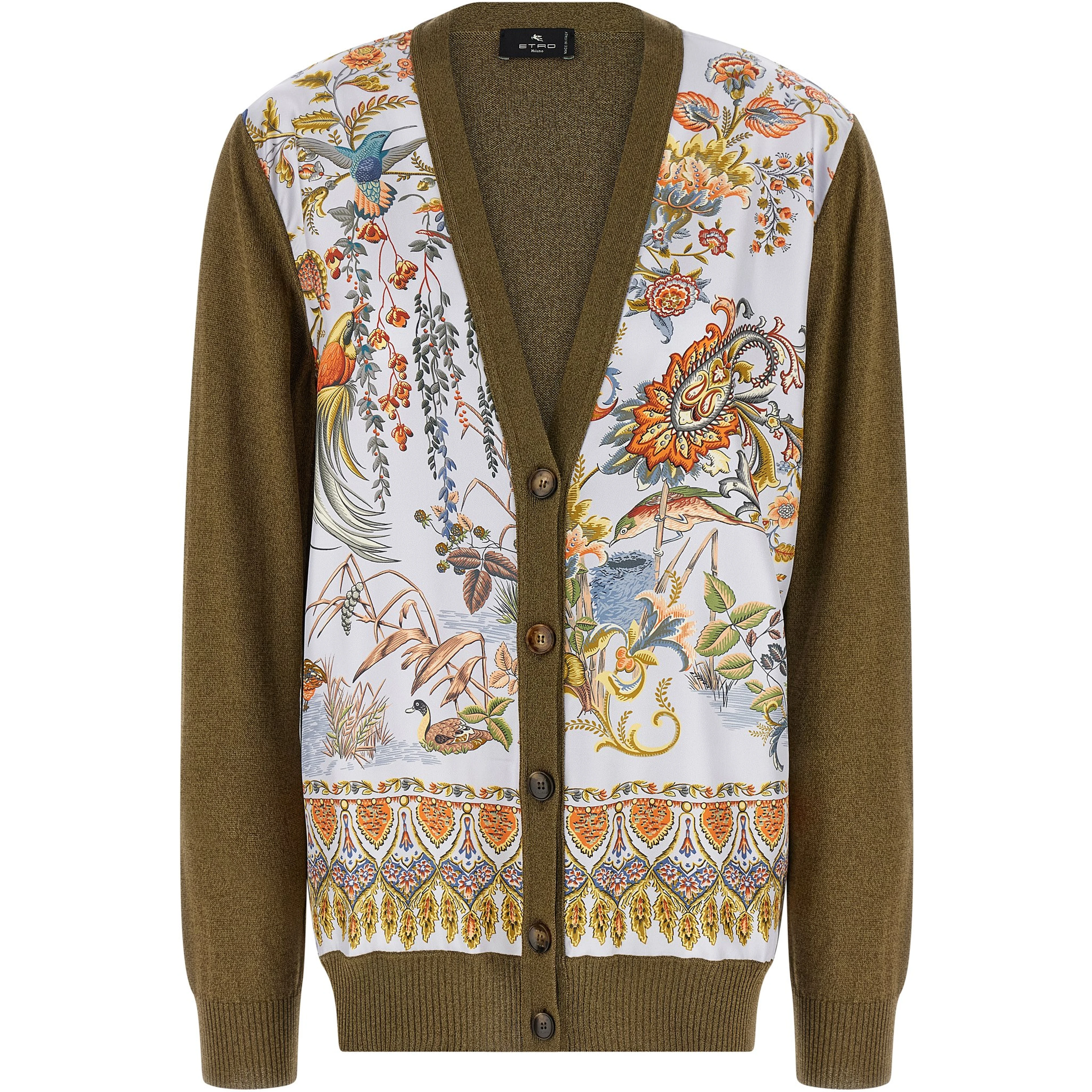 Bicolor Cotton Cardigan