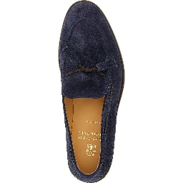 Blue Calfskin Slip-On Loafers