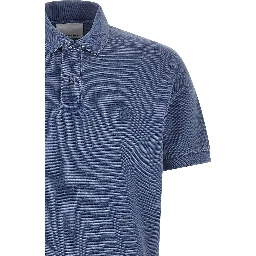Blue Cotton Polo Shirt