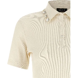 Beige Cotton Polo Shirt