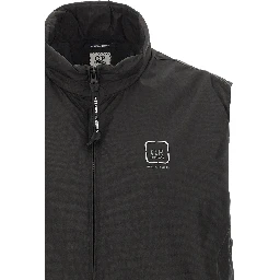 Black Polyamide Sleeveless Jacket