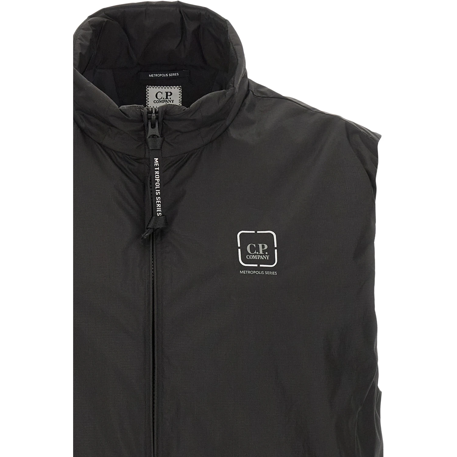 Black Polyamide Sleeveless Jacket