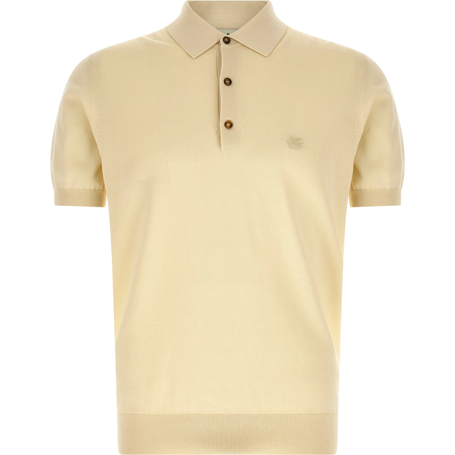 Beige Cotton Polo Shirt