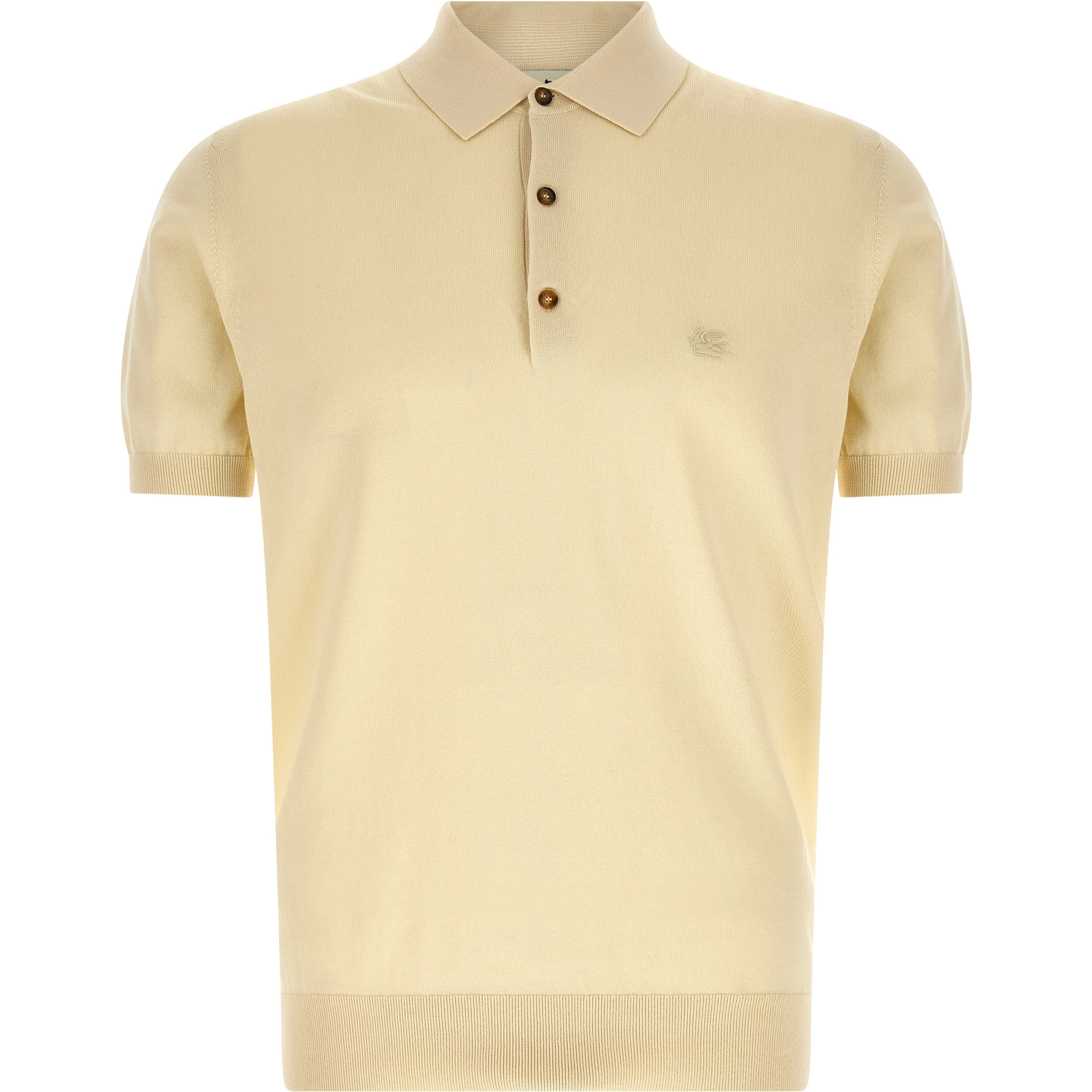 Beige Cotton Polo Shirt